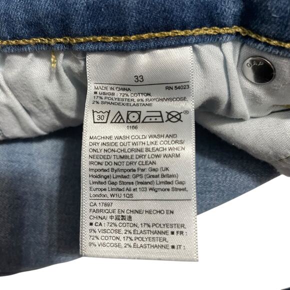 Gap Denim Womens Jeans Size 33 Girlfriend High Rise Zip Fly Light Wash Denim - Picture 7 of 11